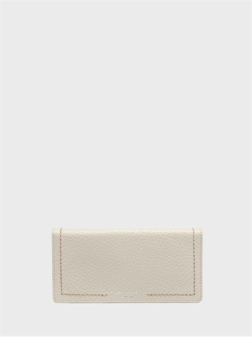 Maxi grain leather wallet with snap button GIANNI CHIARINI MARCELLA | PF5041TKLSABBIA